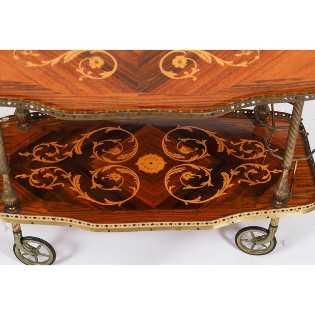 Vintage Italian Marquetry Drinks Trolley from Sorrento For Sale - Image 14 of 16