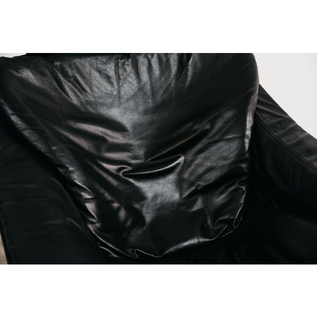 1970s Leather and Wood Kroken Armchair by Åke Fribytter for Nelo MÖbel, Sweden, 1970s For Sale - Image 5 of 12