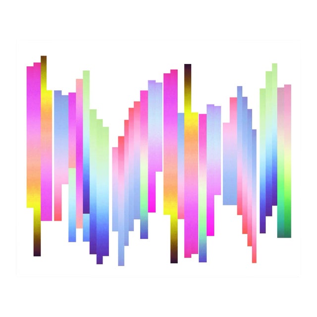 Contemporary Abstract Photographic C-Print on Canson Platine Fibre Rag "Sonoptic Parallels #16" by Anne Senstad For Sale