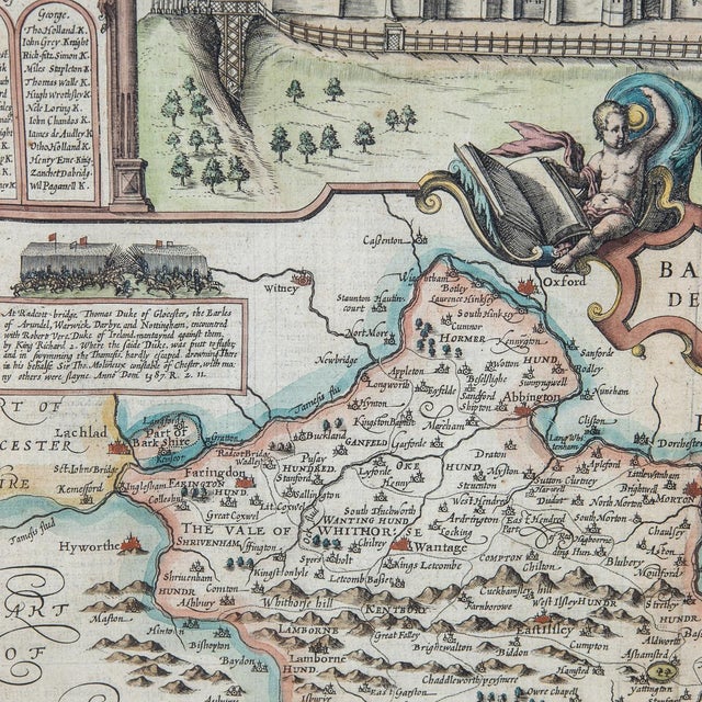 17th Century Map of the Barkshire by John Speed, 1616 For Sale - Image 5 of 18