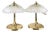 Murano Glass and Brass Table Lamps, Set of 3 For Sale