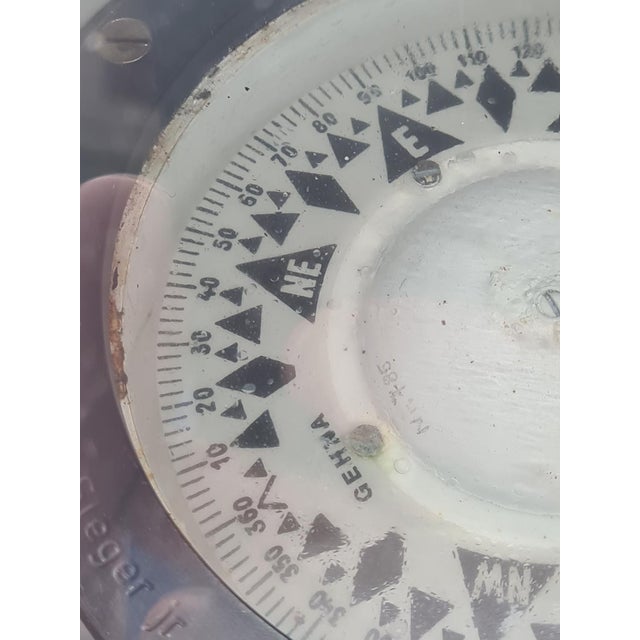 Marine Compass in Metal and Glass, 1960s For Sale - Image 9 of 11