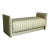 Vintage Boho Ticking Stripe Upholstered Bench For Sale