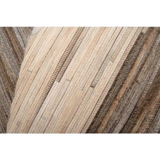 2020s Canvello Genuine Cowhide Leather Decorative Throw Pillow With Feather Down Insert Included For Sale - Image 5 of 6