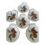 1980s Royal Worcester "Evesham" Set of 8 Oyster Shell/Trinket/Candy/Nut Dishes For Sale