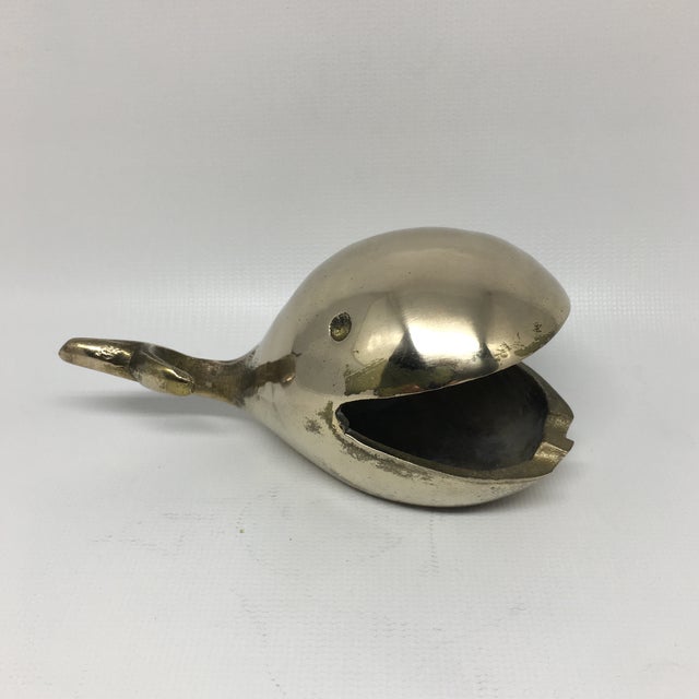 Vintage Brass Whale Paperweight Ashtray Chairish