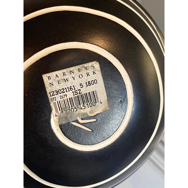 1980's Abstract Hand Thrown Barney’s New York Decorative Bowl For Sale - Image 4 of 7