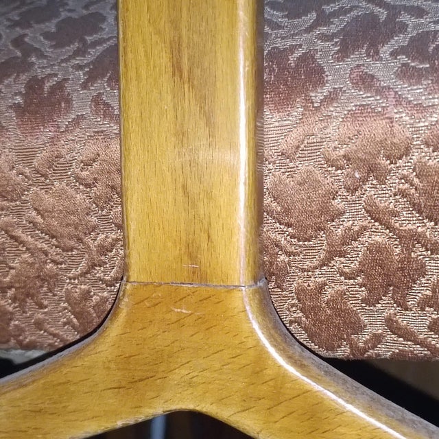 Wood and Fabric Dining Chairs, 1950s, Set of 4 For Sale - Image 18 of 18