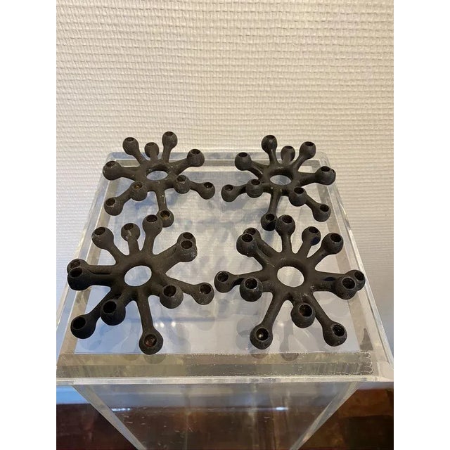 Vintage Danish Spider Candleholders by Jens Quistgaard, Set of 4 For Sale - Image 7 of 8