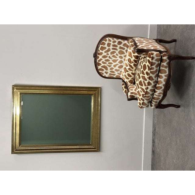 Large Mirror with Faux Gold Leaf Frame from Deknudt, Belgium, 1980s For Sale - Image 5 of 15