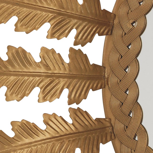 Hollywood Regency Lifestyle by JY Elouise Steel Mirror For Sale - Image 3 of 4