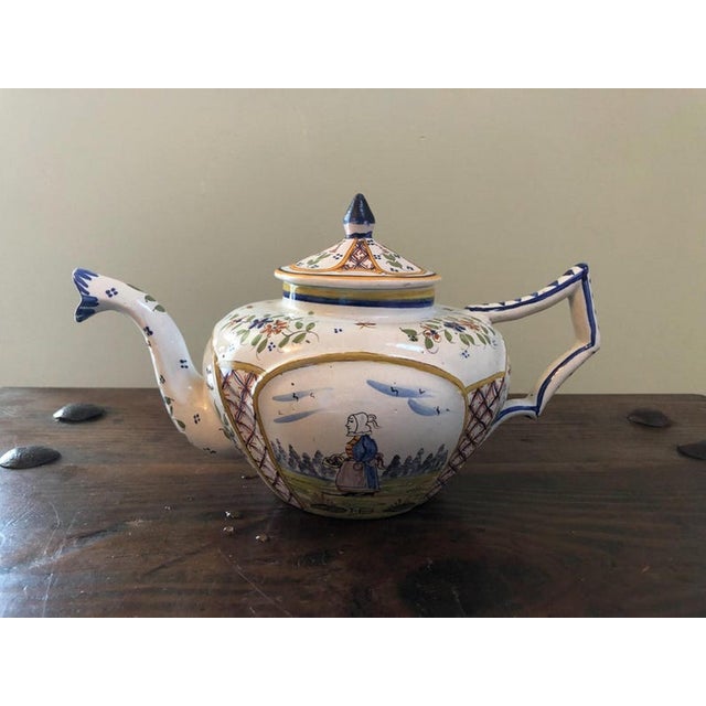 Antique Coffee Set from Henriot Quimper Faience, 1890s-1910s, Set of 24 For Sale - Image 9 of 18