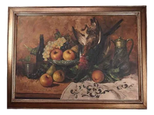 Mario Capuzzo, Still Life, Painting, Framed