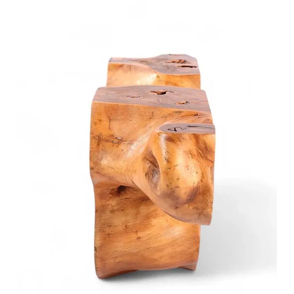 Natural Sculptured Console Table, 57" Inch Long For Sale - Image 4 of 9