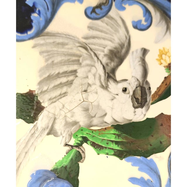 Ceramic Antique Napoleon III Ceramic Plate, France For Sale - Image 7 of 10