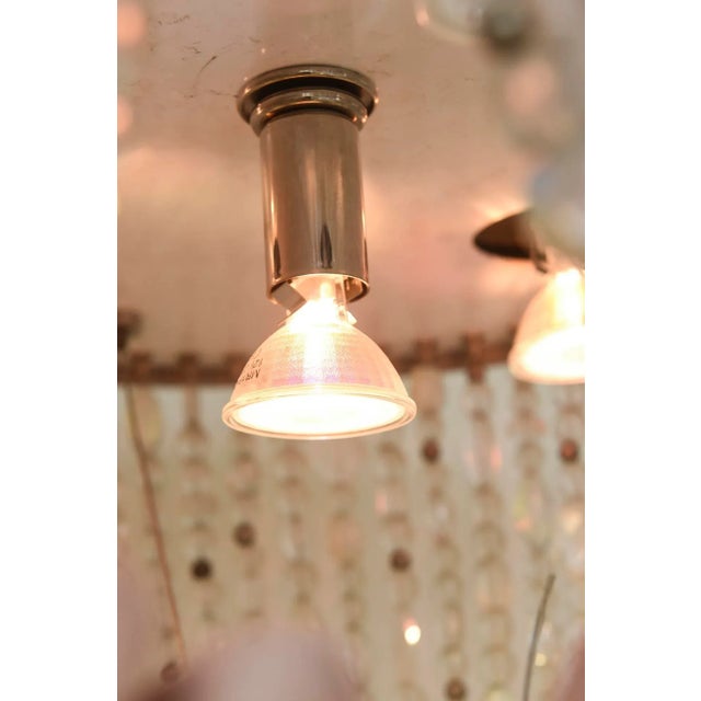 Beaded Quartz and Stainless Steel Lavaliere Chandelier by Thomas Fuchs For Sale - Image 10 of 11