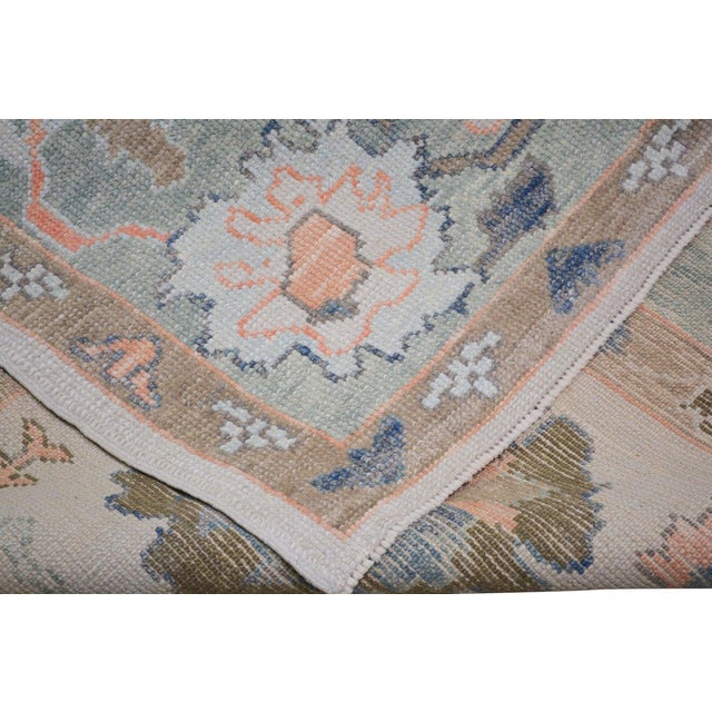 2020s New Turkish Professional Hand Knotted Oushak, 9'1x11'9 For Sale - Image 5 of 5
