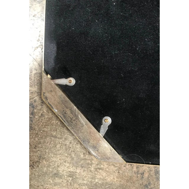 1960s Vintage Italian Octagonal Brass Picture Frame For Sale - Image 10 of 13