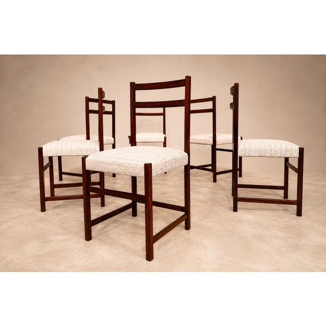 Monumental Set of Twelve Brazilian Modern Rosewood Dining Chairs by Celina Brazil, 1960s For Sale - Image 9 of 18