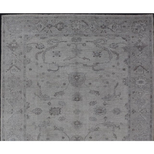Angora Turkish Oushak Rug With Floral Design by Keivan Woven Arts For Sale In Atlanta - Image 6 of 12