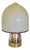 Mid-Century Italian Mushroom Table Lamp in Opaline Murano Glass Dome and Polished Brass, 1970s For Sale