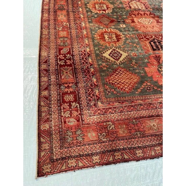 Antique Indian Agra Rug - 11'4'' X 9'0'' For Sale - Image 4 of 8