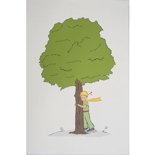 Antoine De Saint-Exupery, Le Petit Prince et son arbre, Lithograph For Sale
