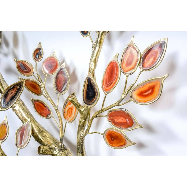 Gold Vintage French Console Table by Jacques Duval-Brasseur For Sale - Image 8 of 9