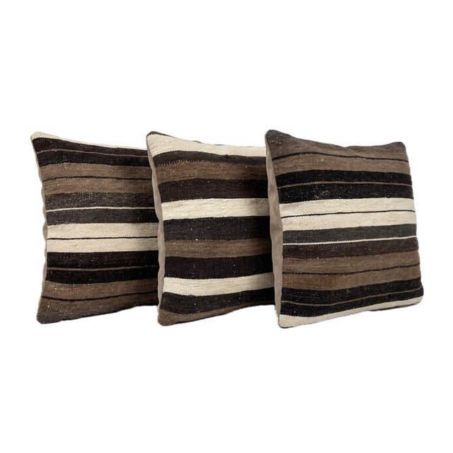 This beautiful 19'' x 20'' pillow cover set was made from authentic Turkish Kilim pieces. Bright colors of wool adorn the...
