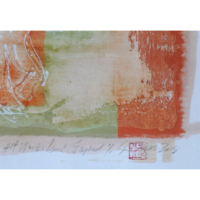 Abstract "Wonderland #16" Abstract Framed Minimal Painting For Sale - Image 3 of 6