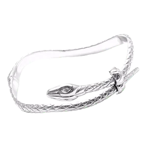 Tom Ford 18k White Gold Diamond Snake Bangle Bracelet