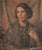 A.J., Portrait of a Woman in a Patterned Gown, 1920s, Oil Painting For Sale - Image 4 of 13