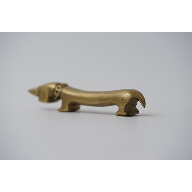 Vintage Brass Bottle Opener in the Shape of a Dachshund by Walter Bosse for Herta Baller, 1950s For Sale - Image 6 of 10
