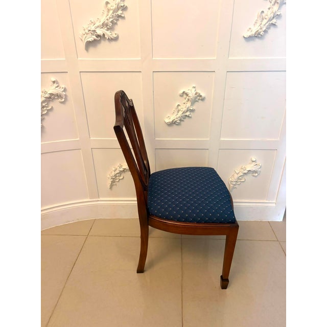Antique Mahogany Shield Back Dining Chairs and Carvers, 1920, Set of 12 For Sale - Image 18 of 18