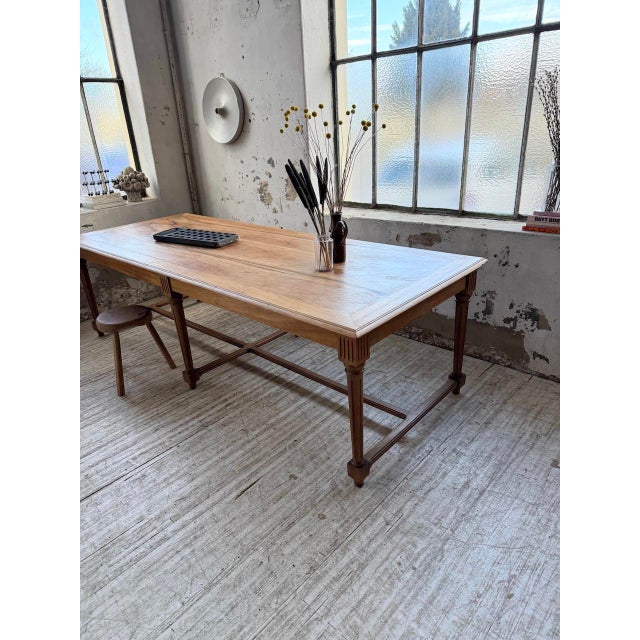 Walnut Farmhouse Conference Table, 1950s For Sale - Image 18 of 18