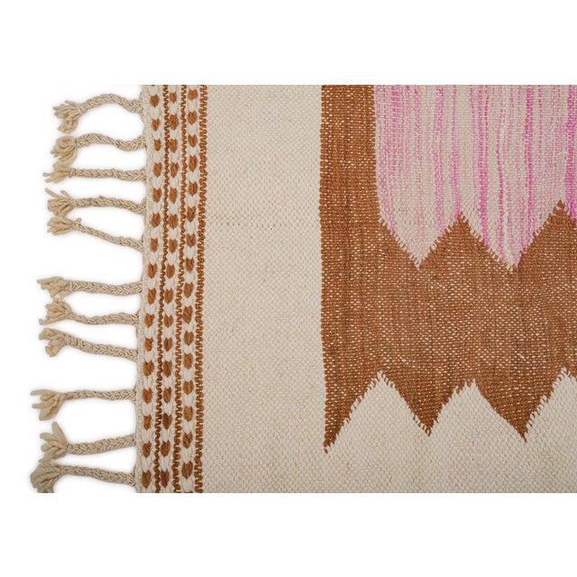 Moroccan Flatweave Wool Rug by Azele Studio For Sale - Image 9 of 10