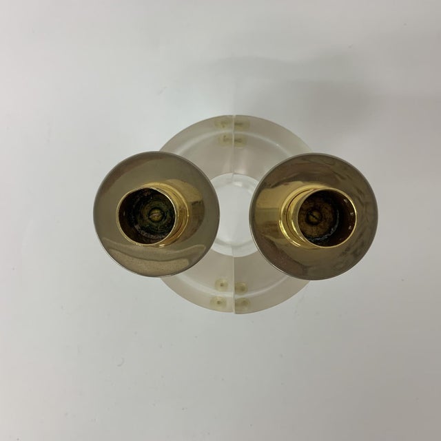 1970s Acrylic Glass Candleholders, 1970s, Set of 2 For Sale - Image 5 of 18
