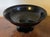 Antique Early 20th Century Black Amethyst Glass Footed Fruit Bowl or Centerpiece Tazza For Sale - Image 11 of 12