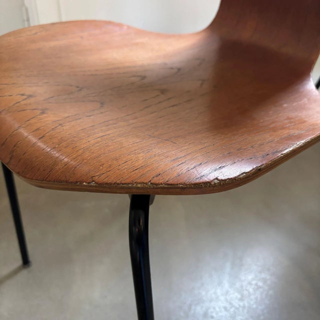 Vintage Hammer Chairs by Arne Jacobsen for Fritz Hansen, 1969, Set of 5 For Sale - Image 9 of 15