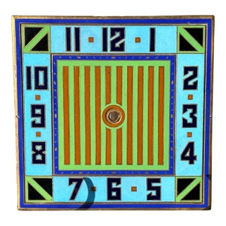 Late 19th C. Enamel on Copper Clock Face - Objet / Ornament on Stand For Sale