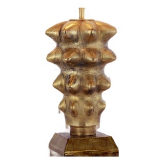 Thomas O'Brien by Visual Comfort Signature Luxor Large Table Lamp in Museum Brass with Linen Shade For Sale