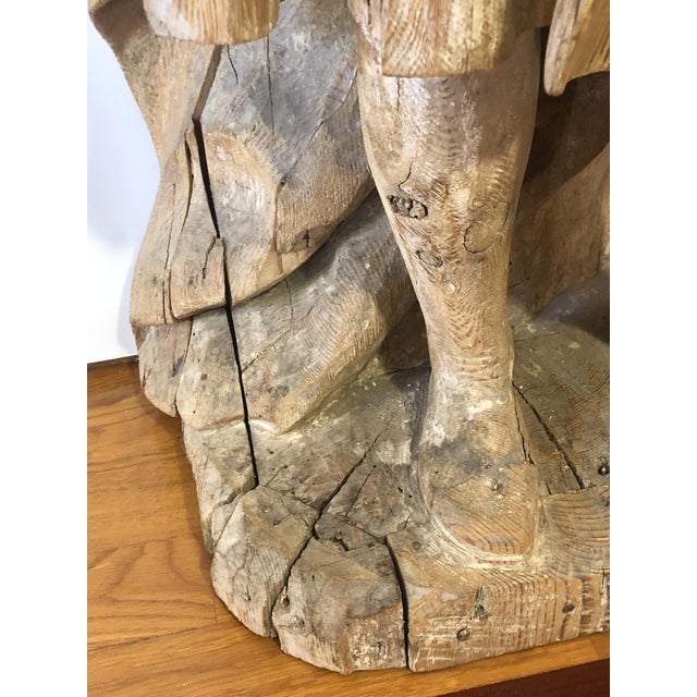 Carved Figurative Sculpture, 1800s, Oakwood For Sale - Image 4 of 18