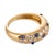 Mid 20th Century Vintage Sapphire Diamond 18k Yellow Gold Ring, Size 4.5 For Sale - Image 5 of 5