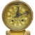 A late 19th-century French Neoclassical three-piece mantle clock garniture set, crafted from gilt bronze and white marble,...