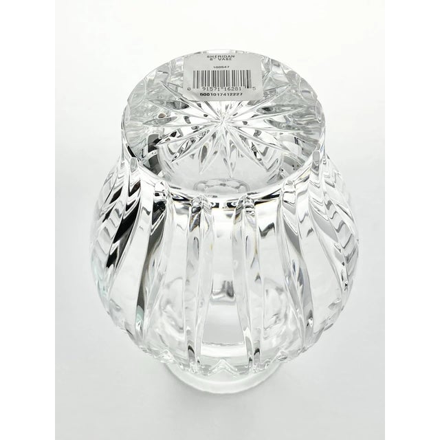 Contemporary Waterford (Marquis) “Sheridan” Crystal Bulbous Flower Vase For Sale - Image 3 of 9