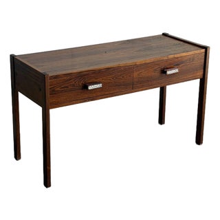 Rosewood Entry Table With Two Drawers Danish Mid-Century Modern 1960s For Sale