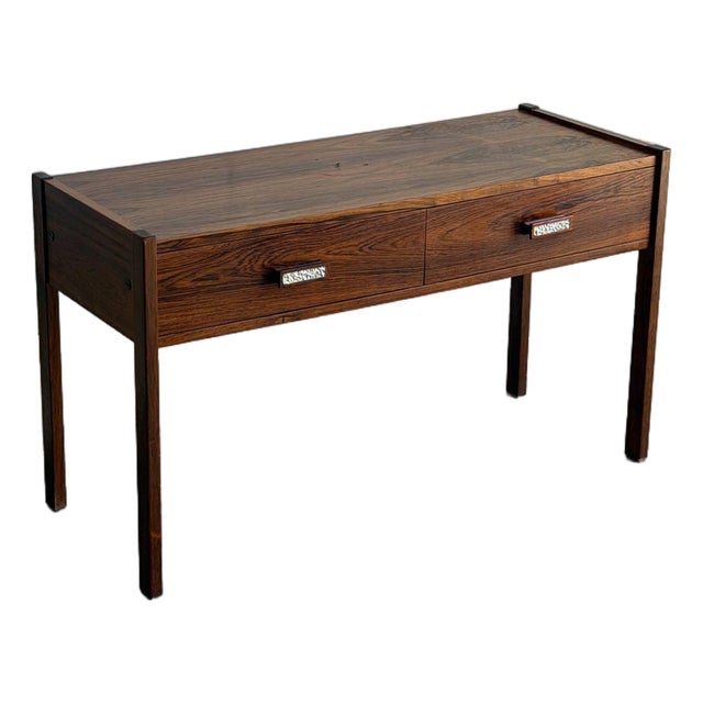 Rosewood Entry Table With Two Drawers Danish Mid-Century Modern 1960s For Sale