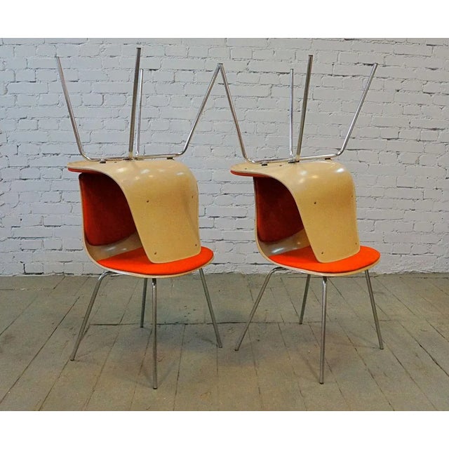 Legendary 4 chairs model 225/2, design Georg Leowald for Wilkhahn, 1960s in rich version with upholstery on seat and back....