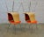Legendary 4 chairs model 225/2, design Georg Leowald for Wilkhahn, 1960s in rich version with upholstery on seat and back....
