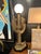 Brass saguaro cactus and roadrunner sculpture from 1970’s mounted as lamps. Only brass cactus is 29" high. Globe shade is...